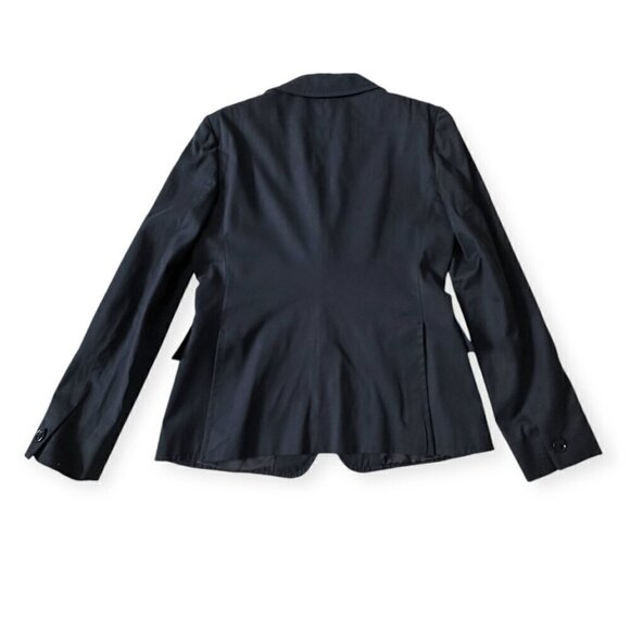 Miu Miu Navy Blue Cotton Blazer Jacket,‎ Size 46 Italy/US 10/M - Picture 11 of 16